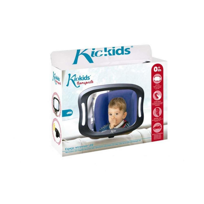 Kiokids Espejo de Coche con Luz y Mando 28x20cm