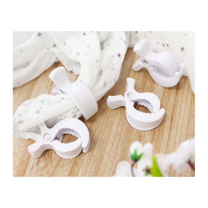 Kiokids Set of 4 White Muslin Clips