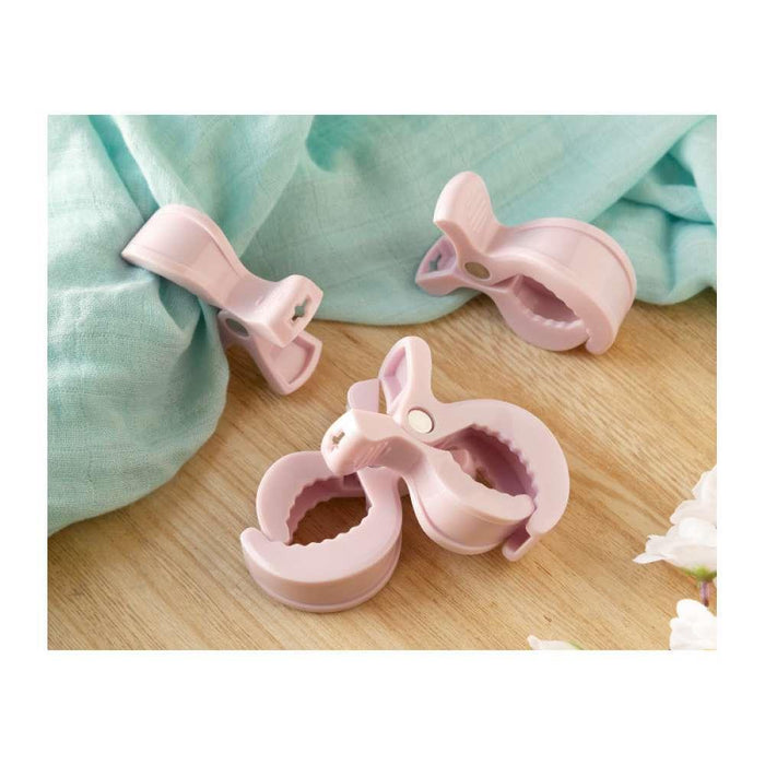 Kiokids Set of 4 Clips for Pink Museline