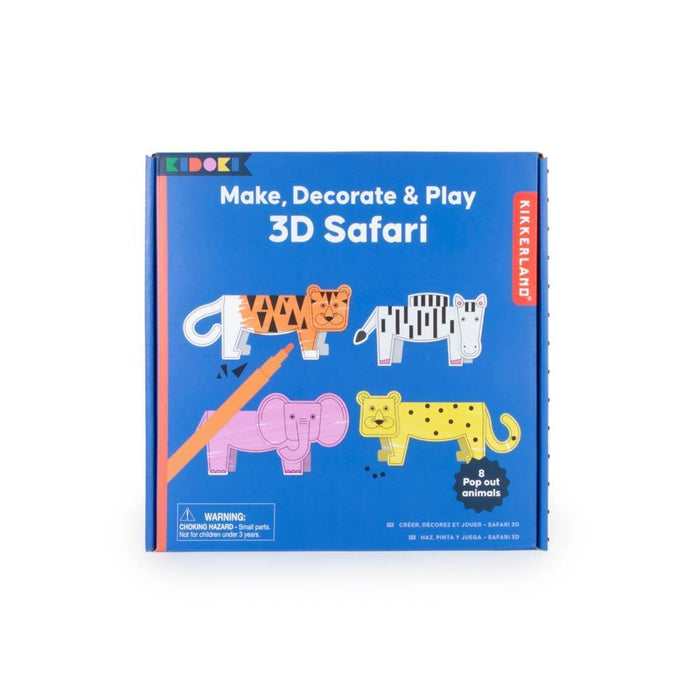 Constrói, Pinta e Brinca Kidoki - Safari 3D