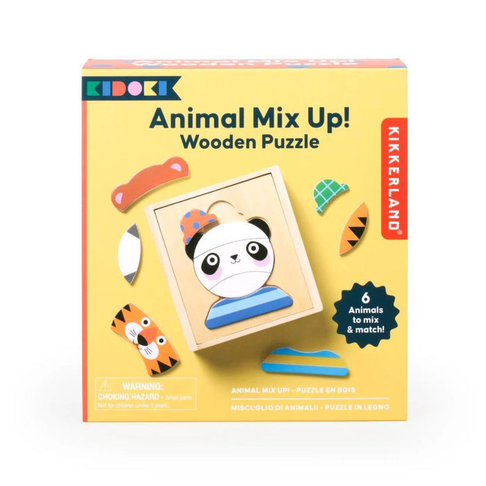 Puzzle Kidoki em Madeira Animal Mix Up!