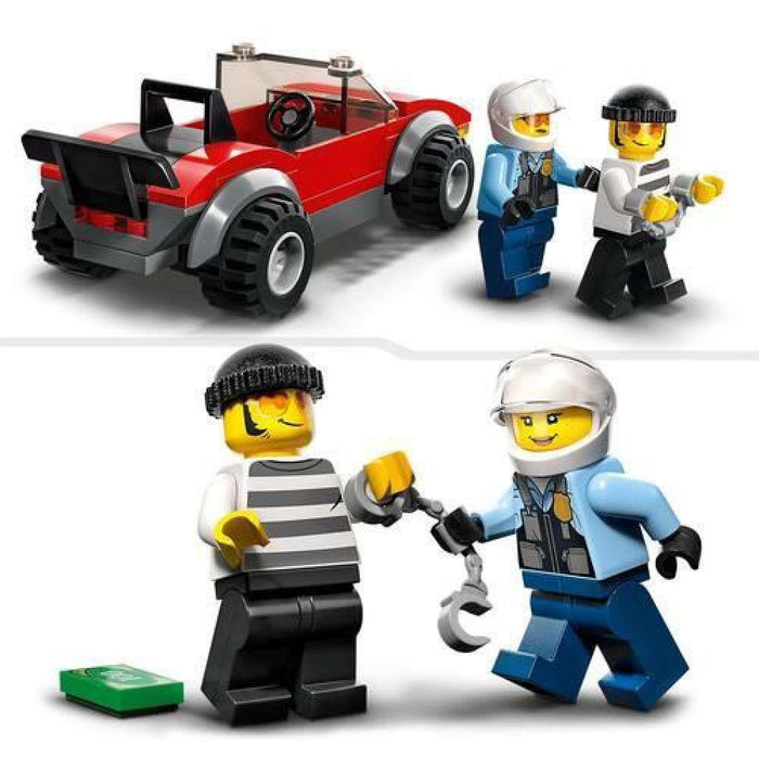 Lego City Persecución en coche de policía y moto 59 piezas