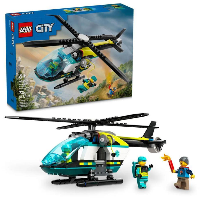 Lego City Helicóptero de Salvamento de Emergência 226 Peças