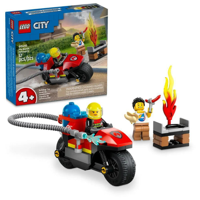 Lego City Mota de Resgate dos Bombeiros 57 Peças