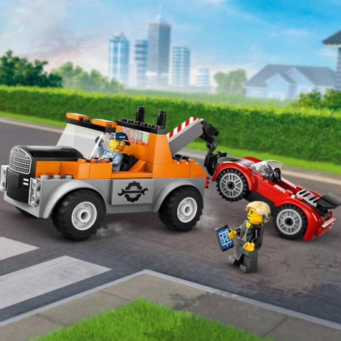 Lego City Camião-Reboque e Reparação de Carro Desportivo 101 Peças