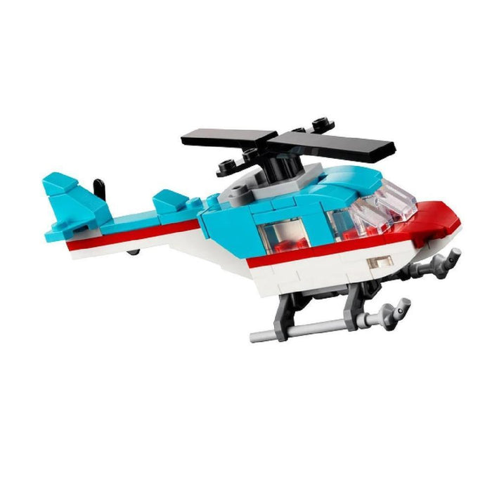 Lego Creator 3 em 1 Camião de Plataforma com Helicóptero 270 Peças