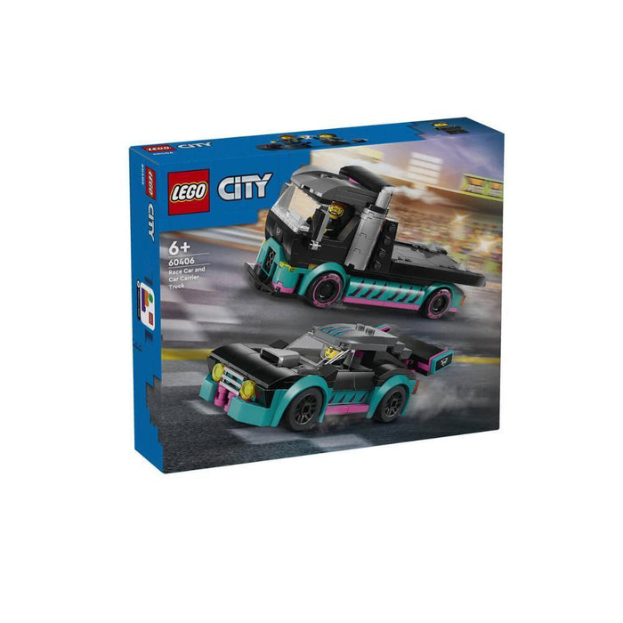 Lego City Carro de Corrida e Camião Transporte 328 Peças