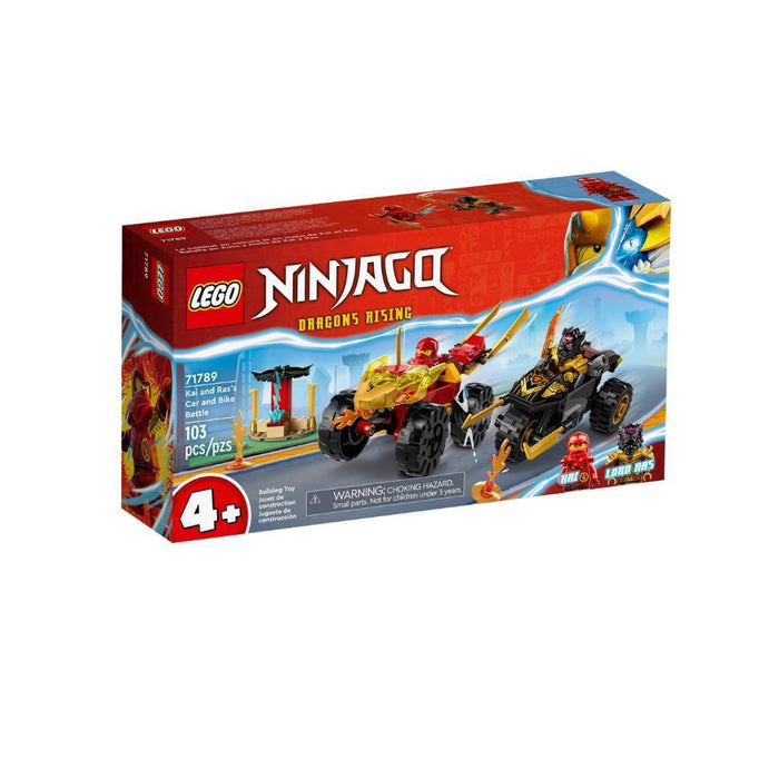 Lego Ninjago Batalha Carro e Mota Kai e Ras 103 Peças