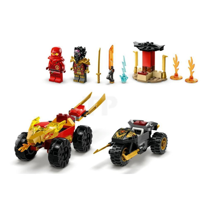 Lego Ninjago Batalha Carro e Mota Kai e Ras 103 Peças