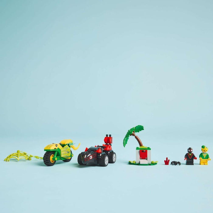 Lego Marvel Spin e Electro Veículo Dinossauro 124 Peças