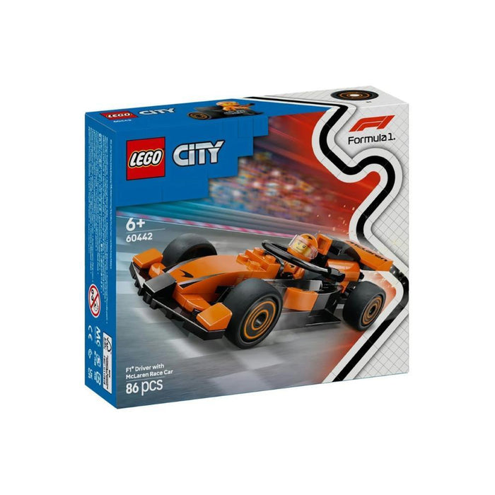 Lego City Piloto F1 Carro Corrida McLaren 86 Peças