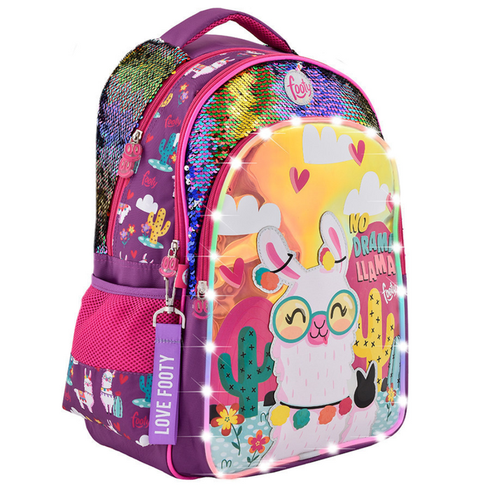 Footy Large Backpack with Light Lama Pink