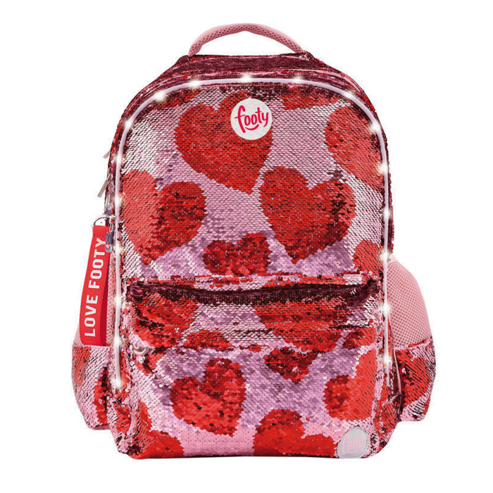 Footy Large Backpack with Light Multicolor Sequins