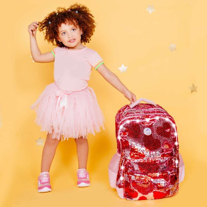 Footy Large Backpack with Light Multicolor Sequins