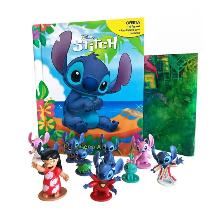 Livro "Stitch - O Pequeno Amigo" com Figuras