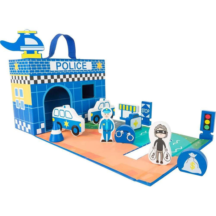 Small Foot Police Station Scene with Figures