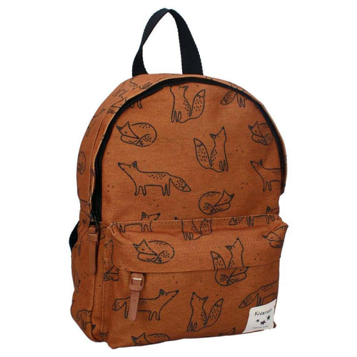 Kidzroom Mochila Beasties Brown Raposas