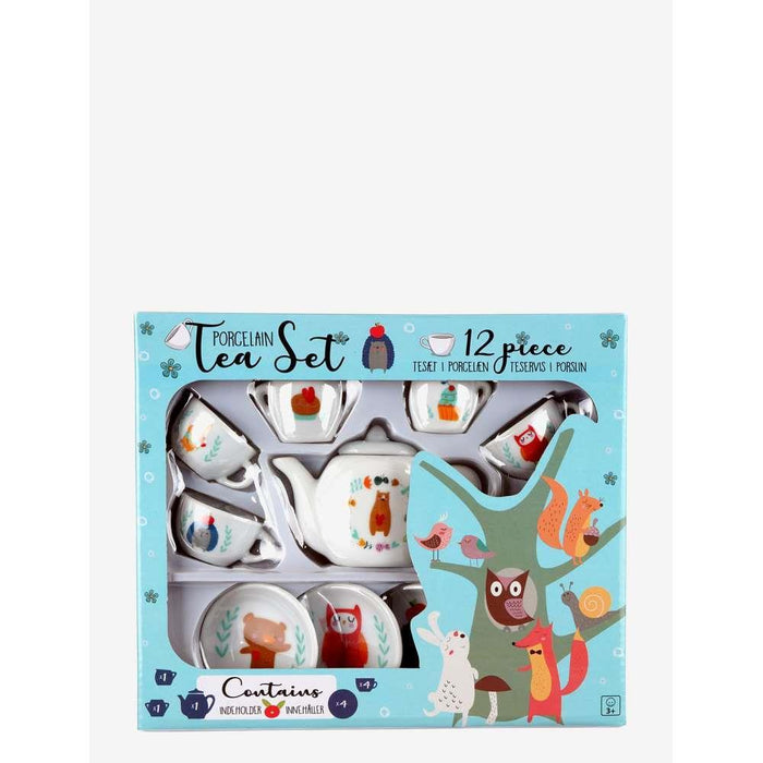 Conjunto de Chá em Porcelana Little Woodies 12 Peças