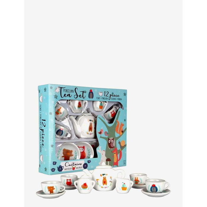 Conjunto de Chá em Porcelana Little Woodies 12 Peças