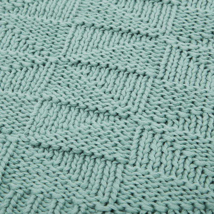 Manta em Algodão Crochet Ocean 75 x 100 cm