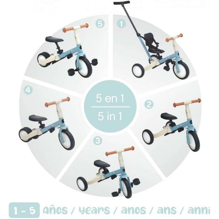 Triciclo Evolutivo Gyro 5 em 1 Cinza