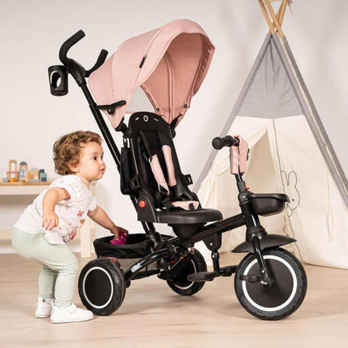 Triciclo Multifuncional com Capota Elliot Pink