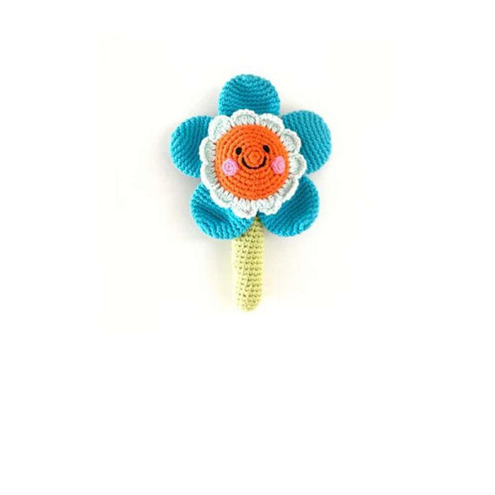 Pebble Plush Crochet Flower Roca Blue 17cm