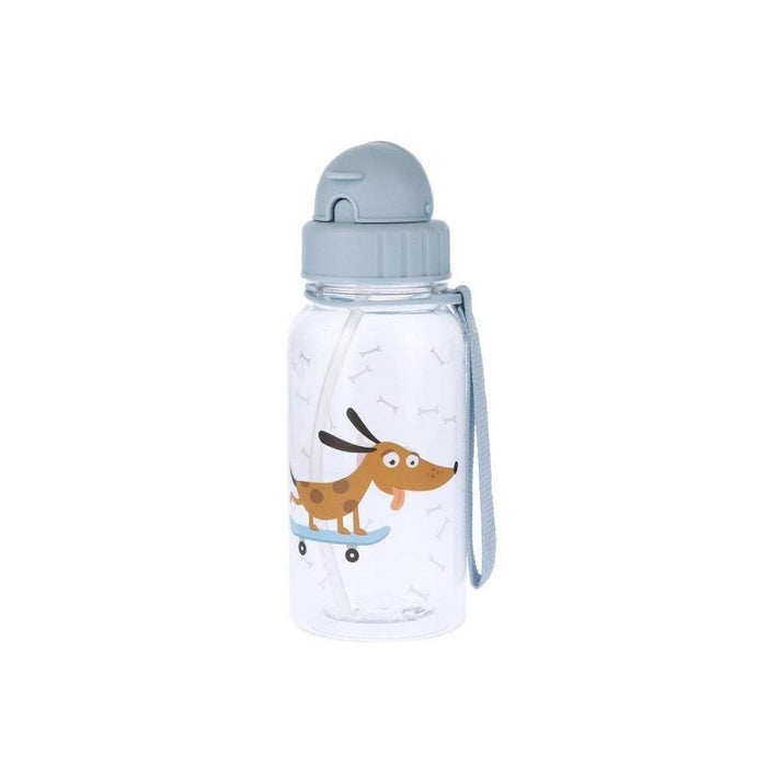 Skater Dog Silicone Bottle Tutete with Straw