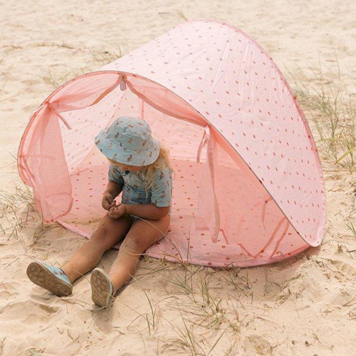 Tenda de Praia/Jardim Pop Up com UPF50+ e Proteção Anti-Mosquitos Monnëka Strawberries
