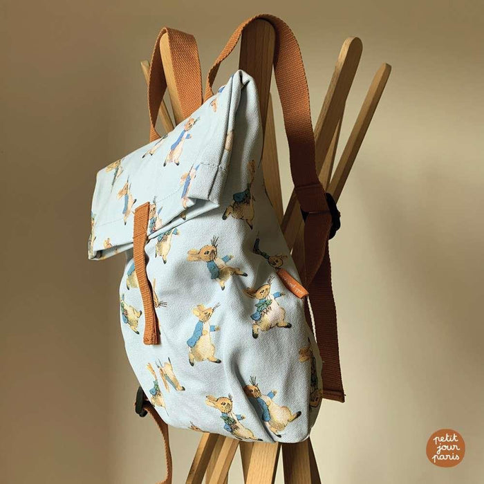 Peter Rabbit Mini Roll Top Backpack Blue and Brown