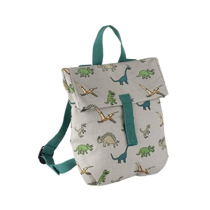 Mochila Petit Jour Mini Roll Top Dinosaurio verde