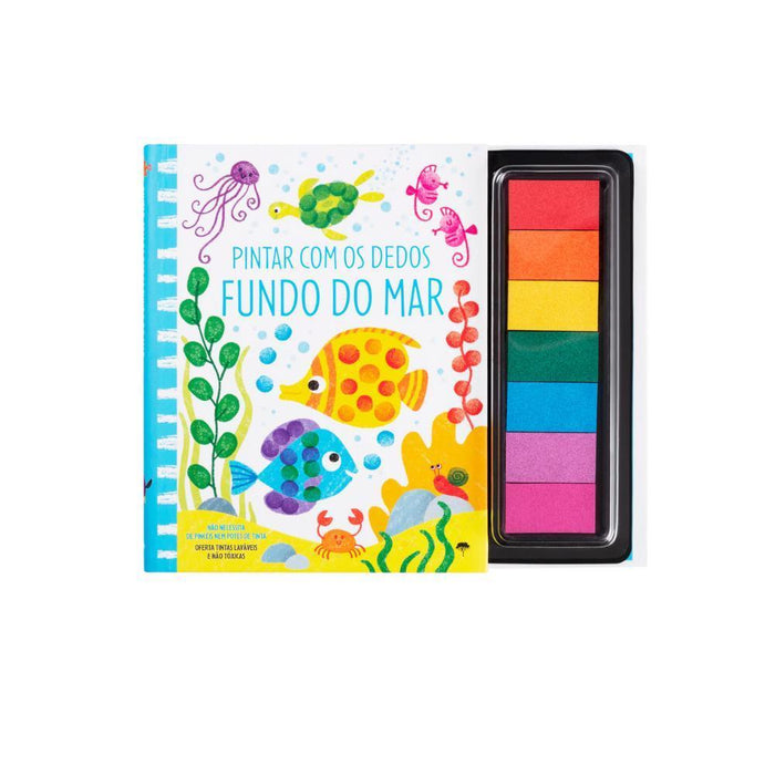 Livro Pintar Com os Dedos - Fundo do Mar