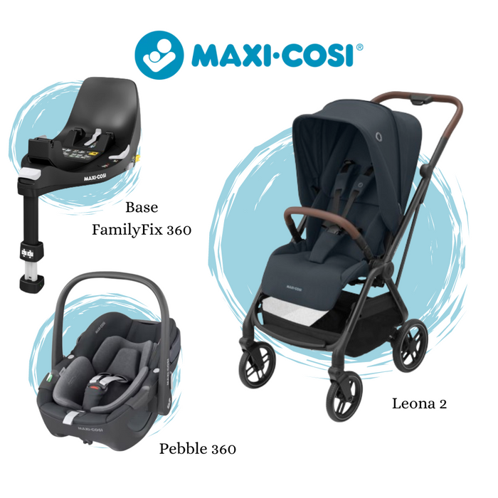 Pack Maxi-Cosi Leona² Essential Graphite + Pebble Essential Graphite + Base