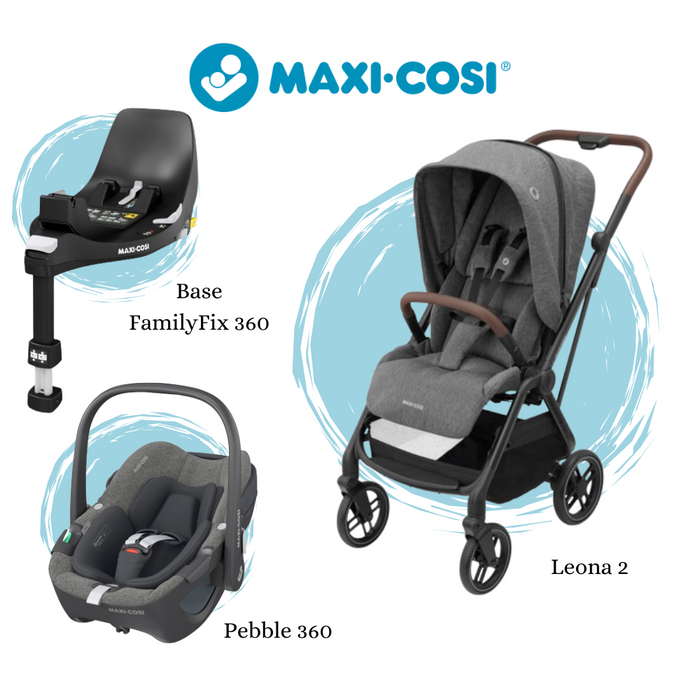 Maxi Cosi Pack Leona 2 Select Gris+Pebble Select Gris+Base