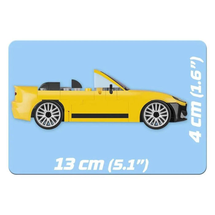 ActionTown Carro Speed Cabrio Amarelo com Figura 109Pçs