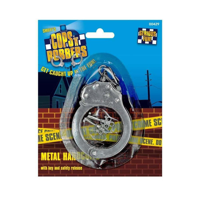 Smiffys Metal Handcuffs with Key