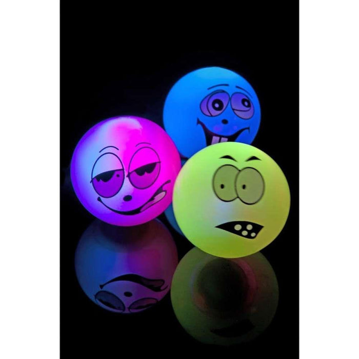 Smiffys Bouncing Ball with Light Fun Faces