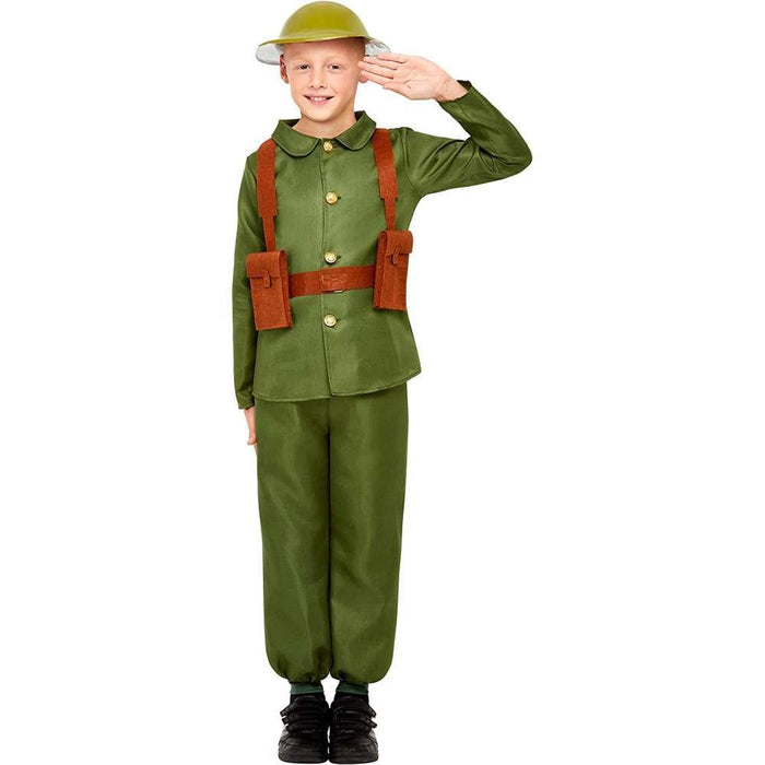 Smiffys Green Soldier Costume 7-9 Years