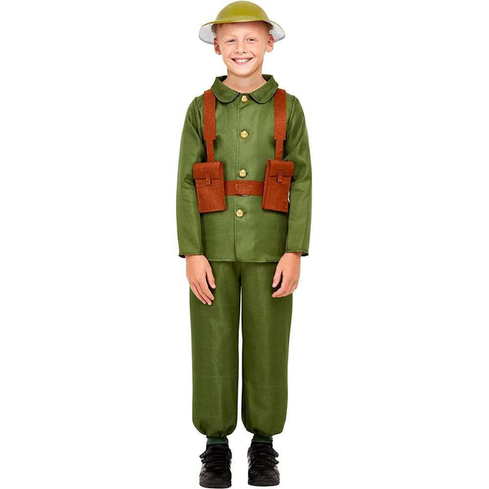 Smiffys Green Soldier Costume 7-9 Years