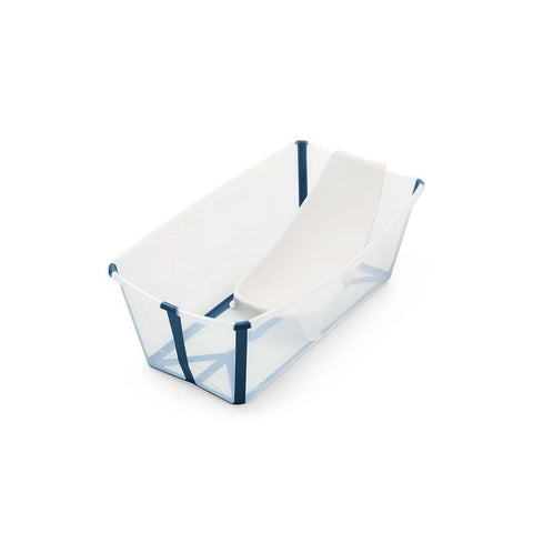 Pack Banheira Flexi Bath e Assento Transparent Blue