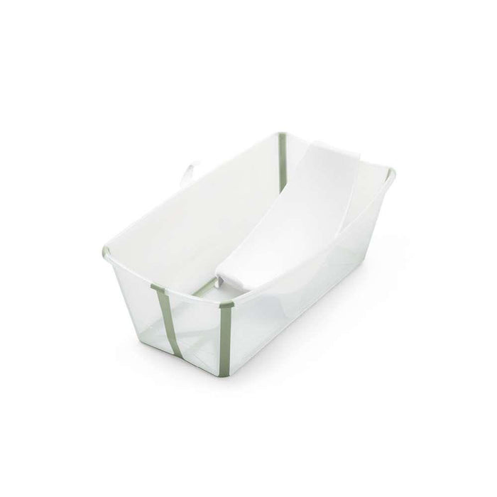 Pack Banheira Flexi Bath e Assento Transparent Green