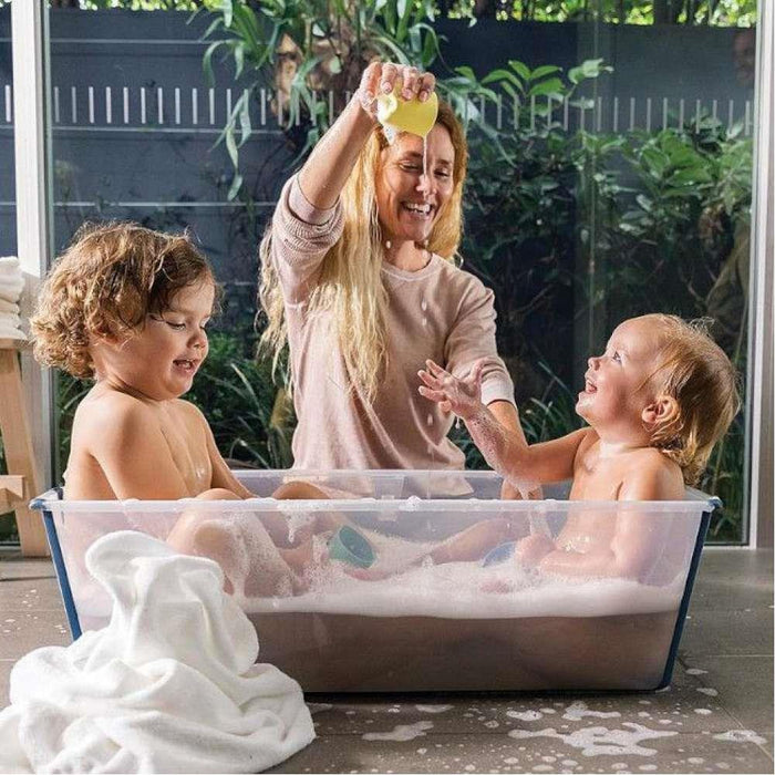 Stokke Flexi Bath XL Transparent Blue Folding Bathtub