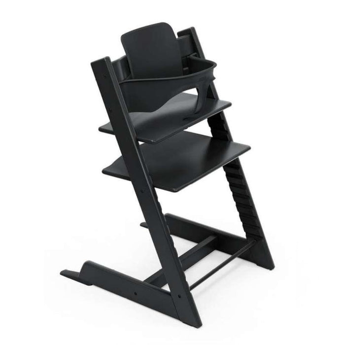 Pack Cadeira da Papa Tripp Trapp em Madeira Black + OFERTA: Baby Set² Black