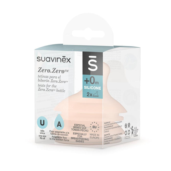 2 Tetinas Suavinex Zero Zero Shades Fluxo A TU +0m