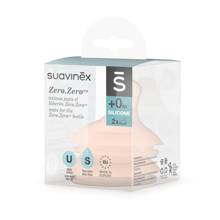2 Tetinas Suavinex Zero Zero Shades Fluxo S TU +0m