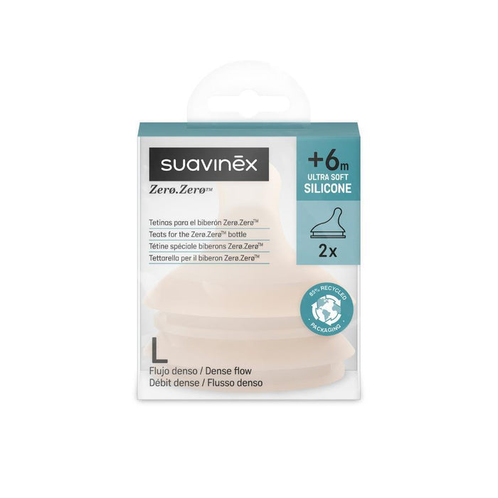 2 Tetinas Suavinex Zero Zero Fluxo L TU Light +6m