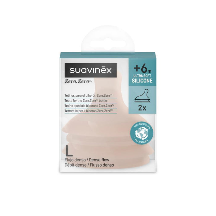 2 Tetinas Suavinex Zero Zero Fluxo L TU Medium +6m