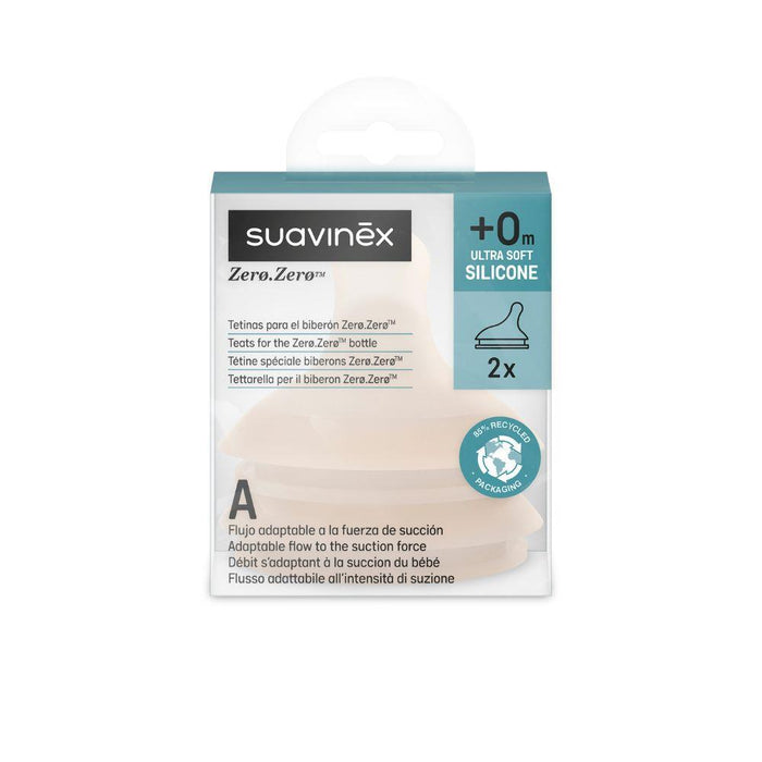 2 Tetinas Suavinex Zero Zero Fluxo A TU Light +0m
