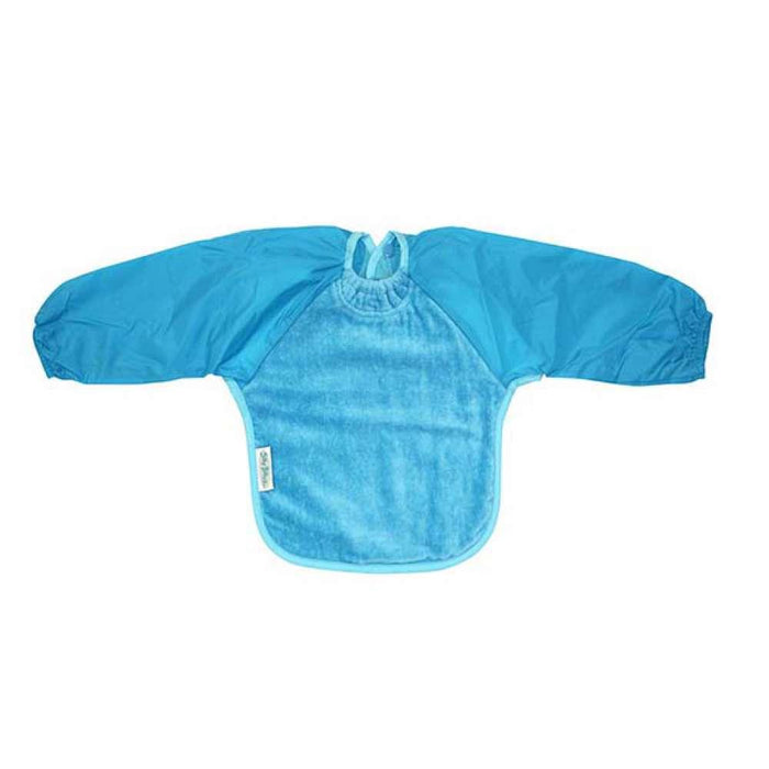 Sillybillyz Bib with Towel Long Sleeves Blue