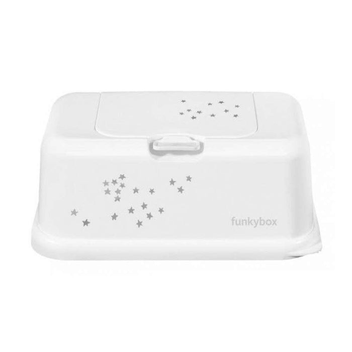 FunkyBox Caja de toallitas con estrellas blancas mate